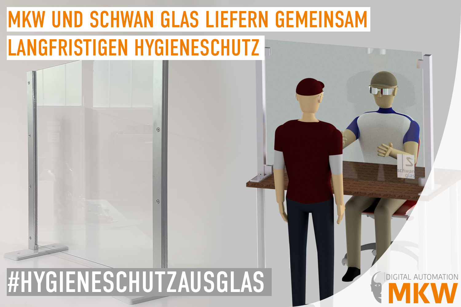 MKW und Schwan Glas liefern gemeinsam langfristigen Hygieneschutz